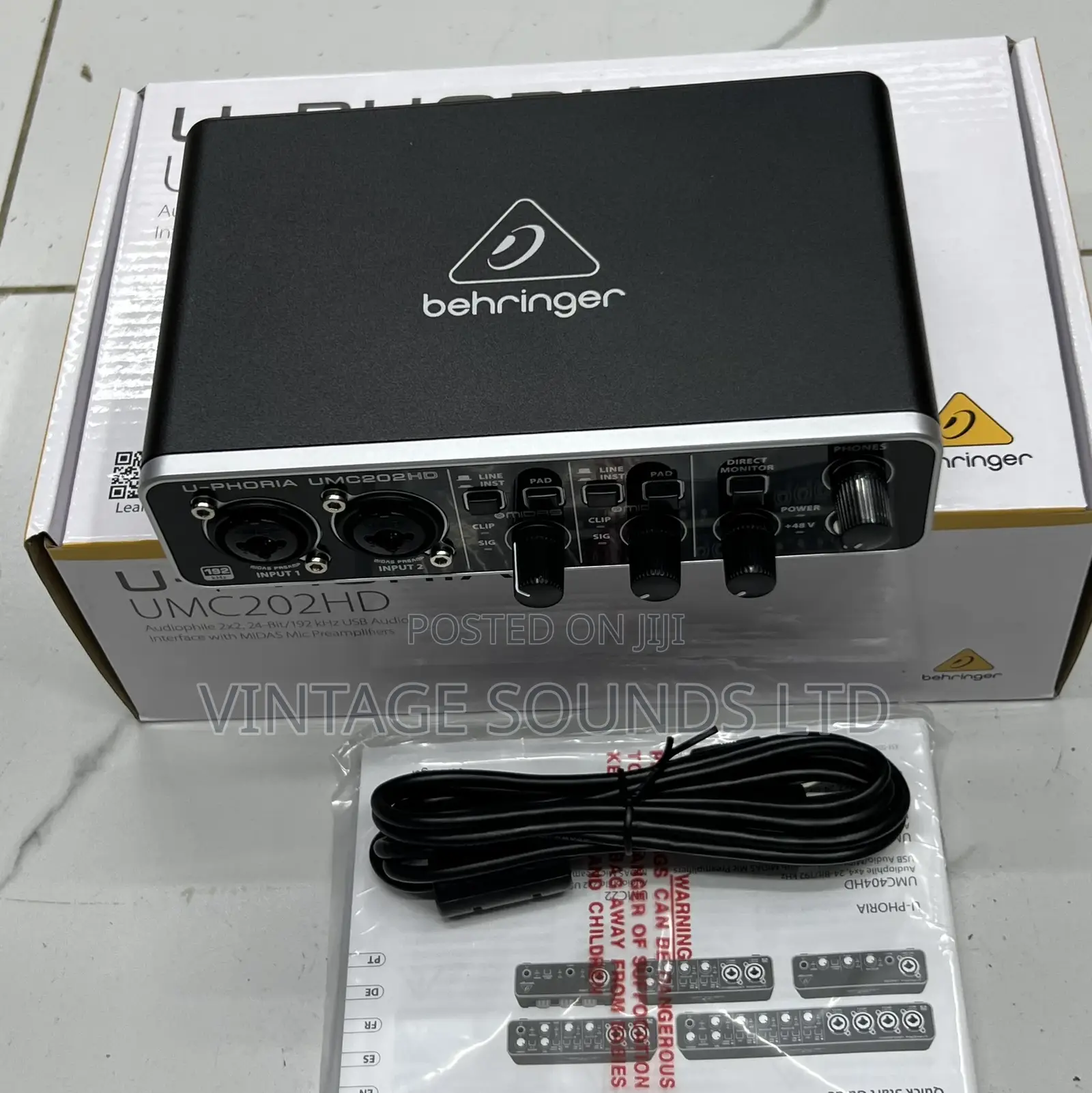UMC202HD Audiophile 2x2, 24-Bit/192 KHZ USB Audio Interface