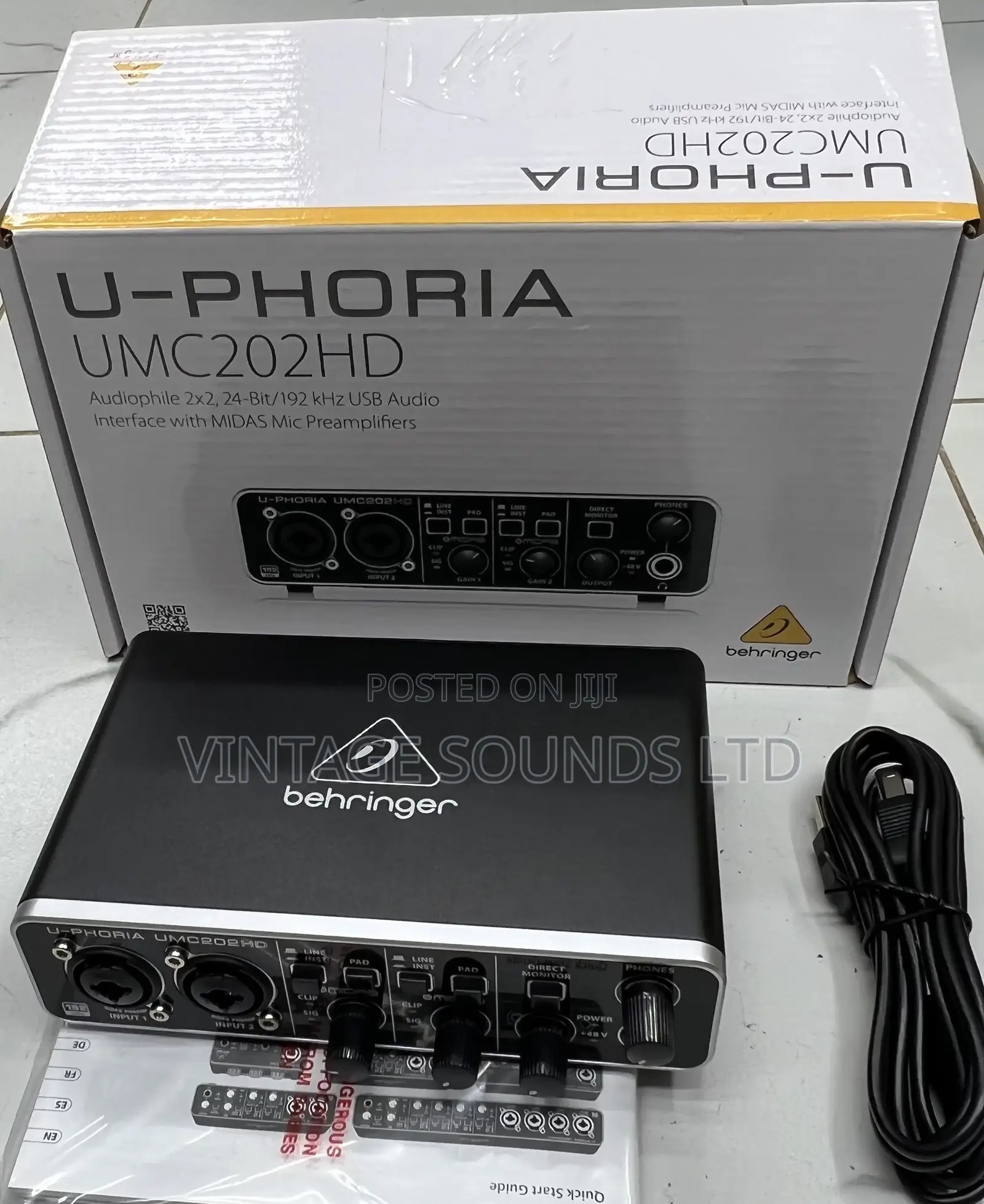 UMC202HD Audiophile 2x2, 24-Bit/192 KHZ USB Audio Interface