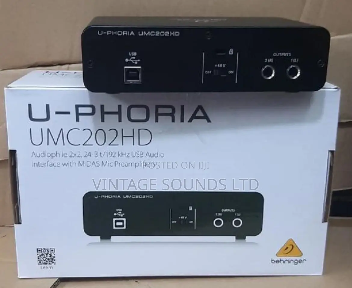 Behringer Uphoria Umc202hd Studio Soundcard Interface
