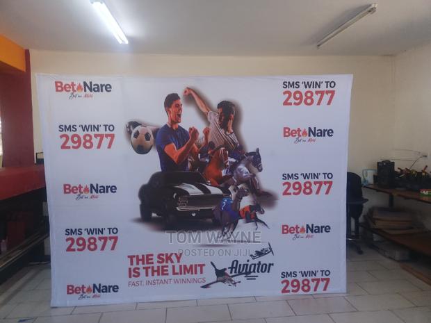 Backdrop Banner, Foldable Stand Printed on Strong Fabric