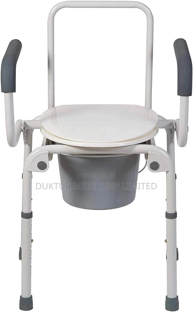 Portable Toilet, Deluxe Commode Chair, Drop Arm Commode - thumbnail 2