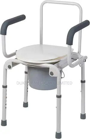 Portable Toilet, Deluxe Commode Chair, Drop Arm Commode
