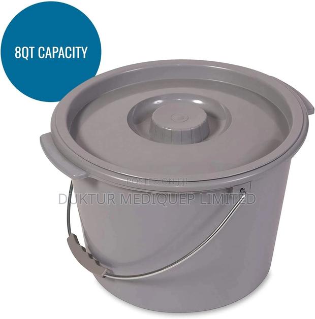 Portable Toilet, Deluxe Commode Chair, Drop Arm Commode - thumbnail 5
