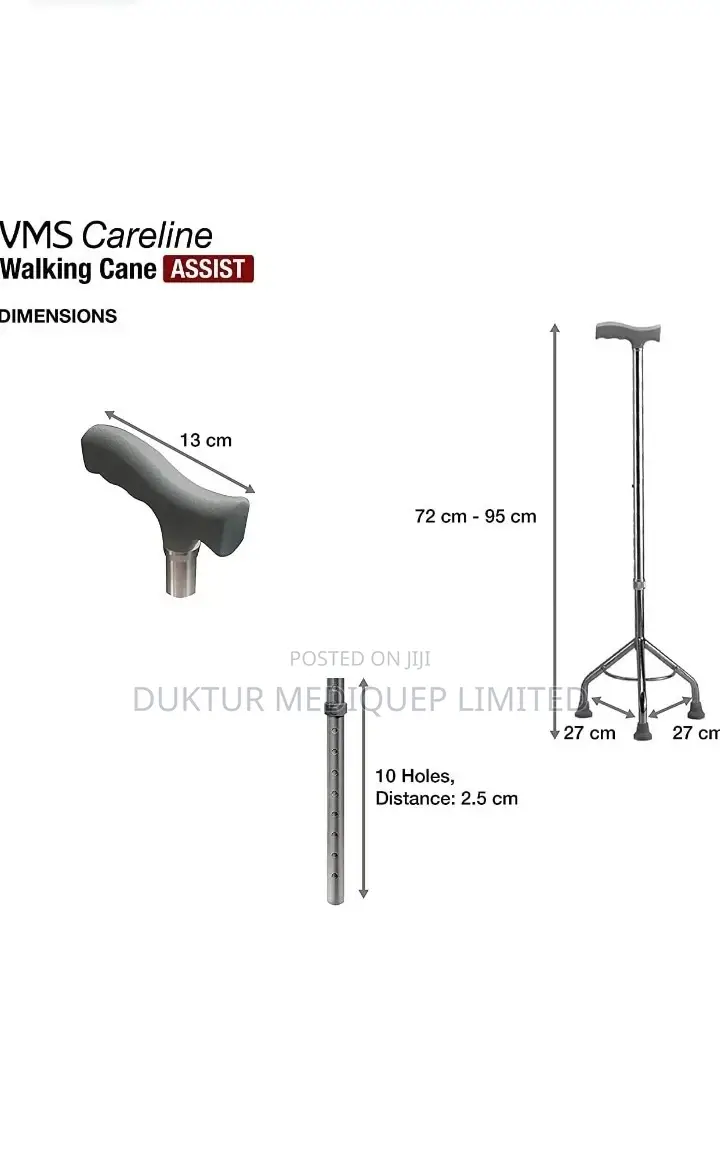 Quadi Stick/ Leg Height-adjustable, Quadripod Walking Stick