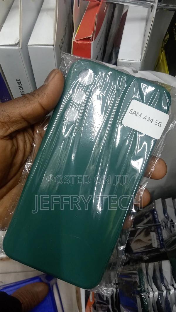 Black Soft Silicone Case - For Samsung Galaxy A34 5G - thumbnail 3