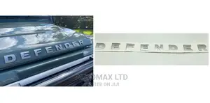 Land Rover "Defender" Bonnet Raised 3D Letter Decals Silver,