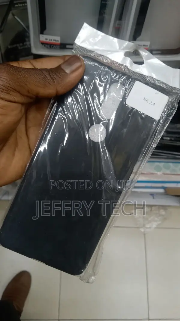 Back Cover for Nokia 2.4 ( Silicone|Black )