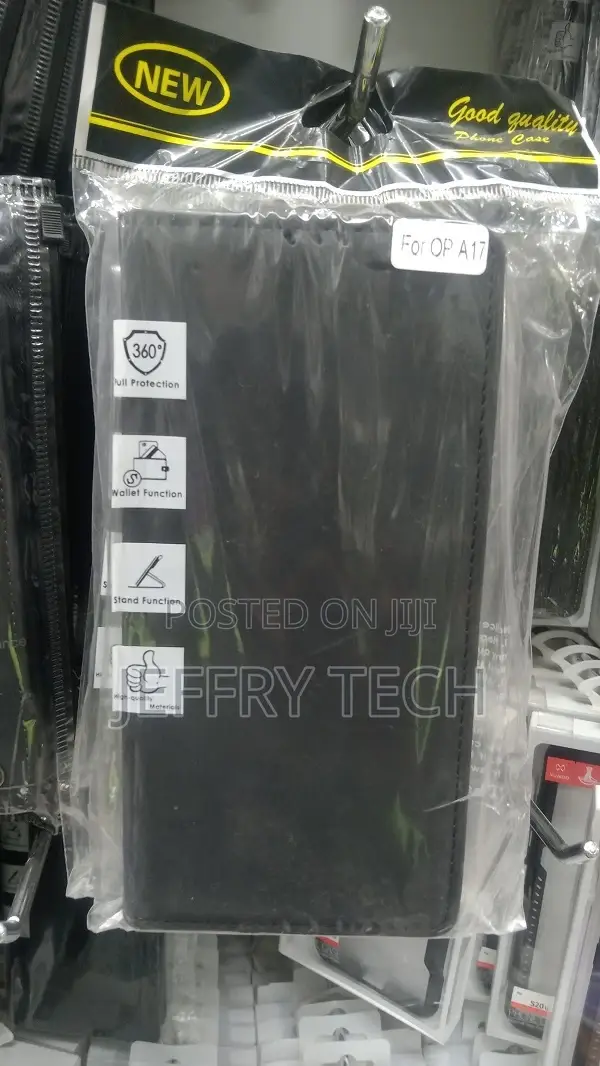 For OPPO A17 Leather Phone Case(Black