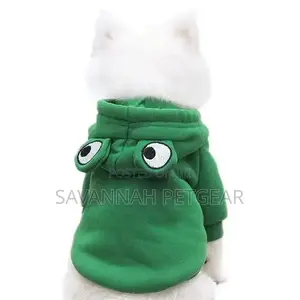 Toon Eyes Green Dog and Cat Hoodie