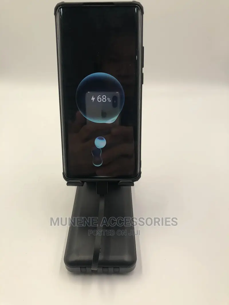 10000mah 10W Portable Power Bank, 4 Cables With Phone Holder