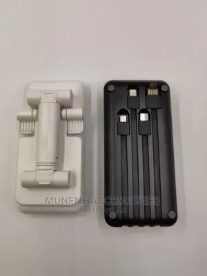 10000mah 10W Portable Power Bank, 4 Cables With Phone Holder