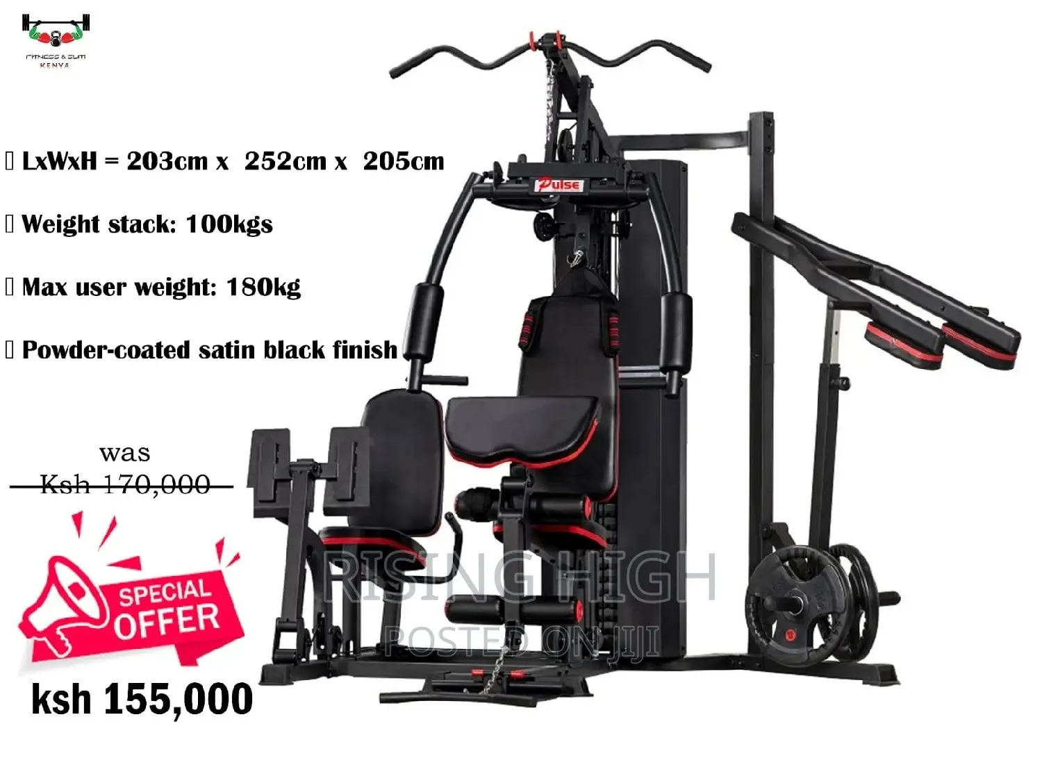 3 Station Multigym Machine With Leg Press Hack Squat