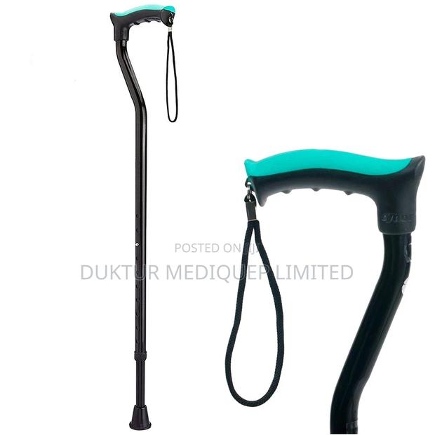 Walking Stick (Soft Top Handle)-L07 Silver/ Black - main view
