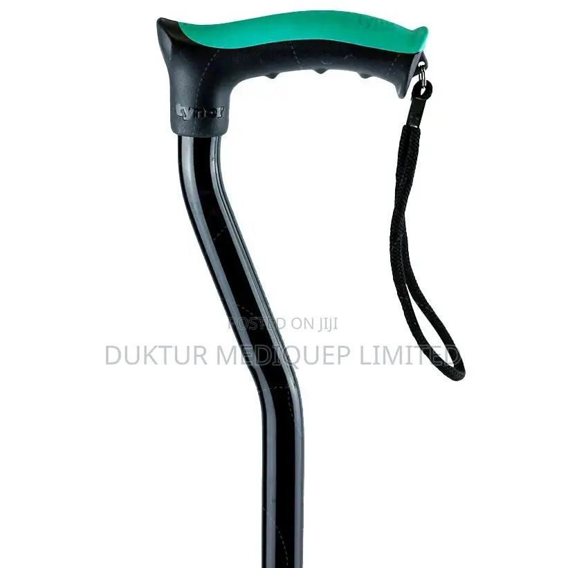 Walking Stick (Soft Top Handle)-L07 Silver/ Black