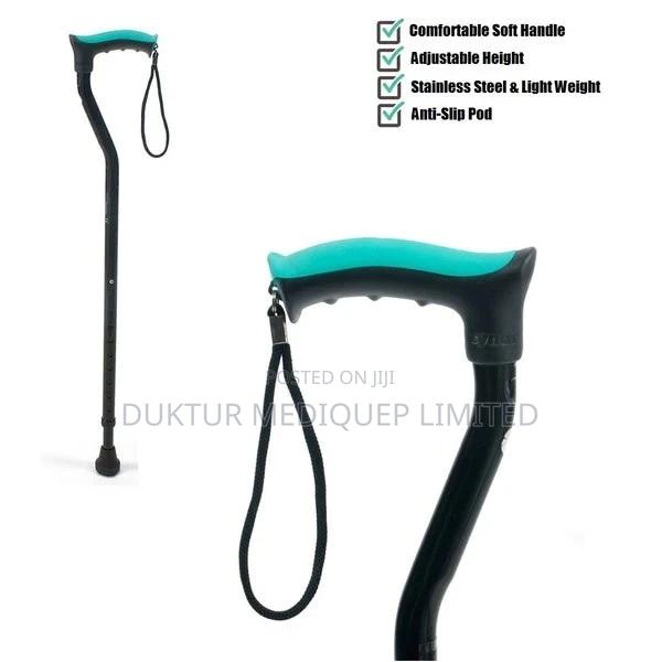 Walking Stick (Soft Top Handle)-L07 Silver/ Black - thumbnail 3