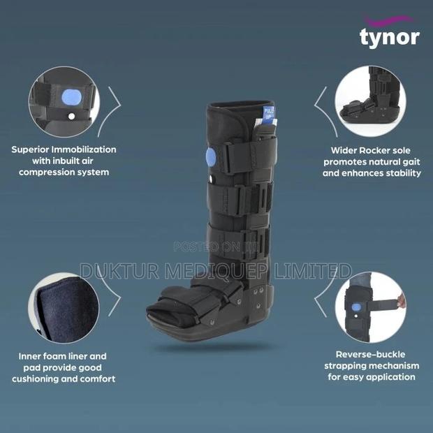 Tynor Walker Boot Air, Black, 1 Unit, Long - thumbnail 2