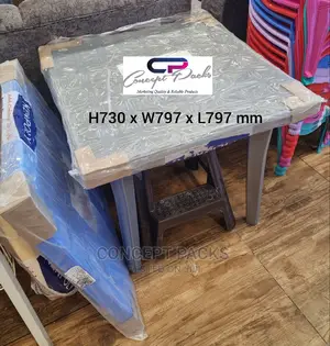 Square Plastic Table. Size H730 X W797 X L797 Mm