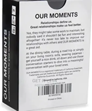 OUR Moments Card Game