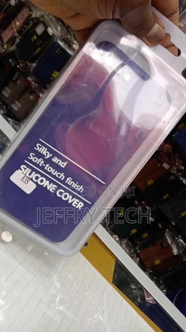 Oppo A3s Case Matte Soft Silicone Back Cover - Black - main view