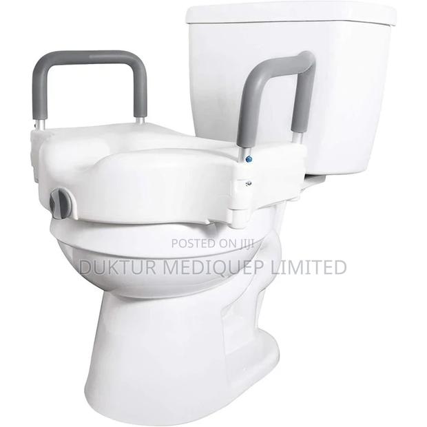 Medical Raised Toilet Seat Commode Booster Riser With Arms
