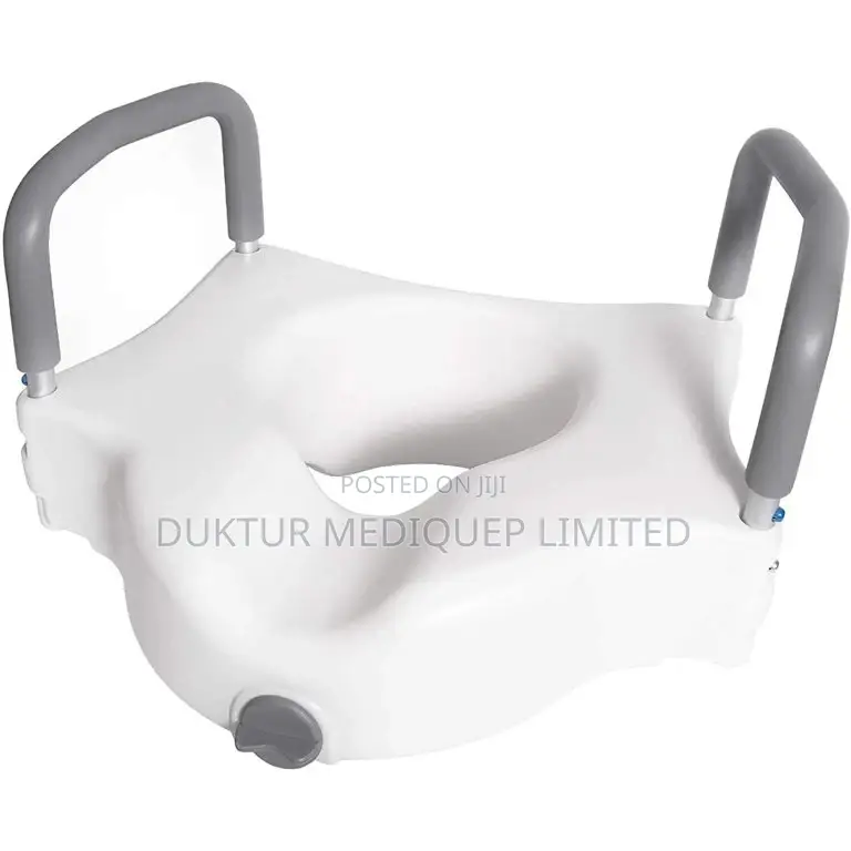 Medical Raised Toilet Seat Commode Booster Riser With Arms