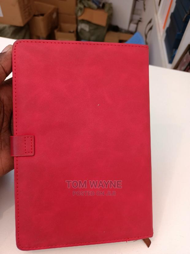 Red A5 Leather Note Books - thumbnail 2
