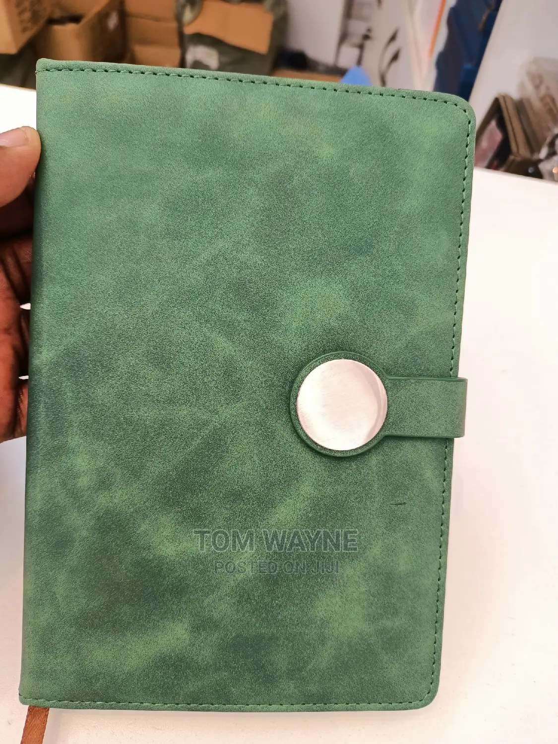 Green A5 Leather Note Books