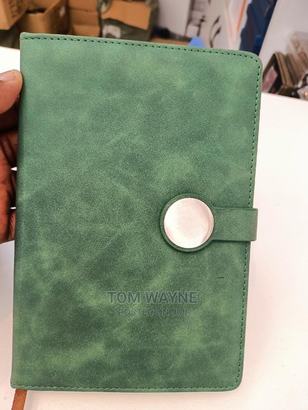 Green A5 Leather Note Books - main view