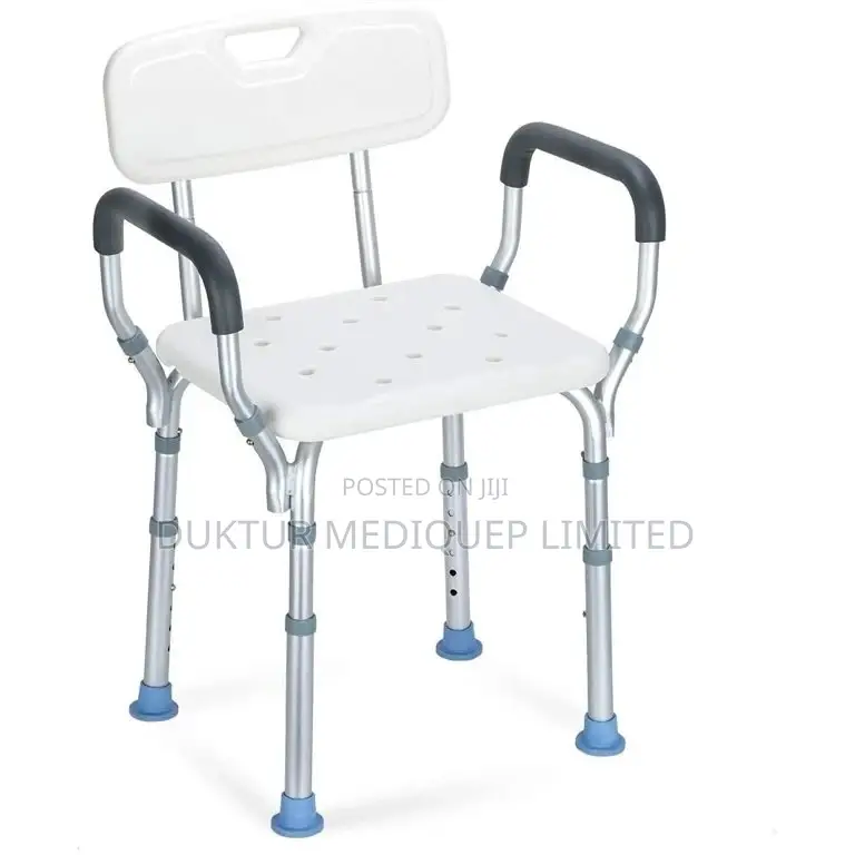 Heavy Duty Shower Chair With Back - Adjustable Medical Bath