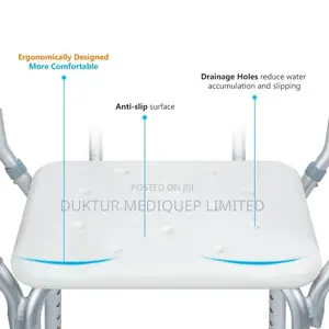Heavy Duty Shower Chair With Back - Adjustable Medical Bath