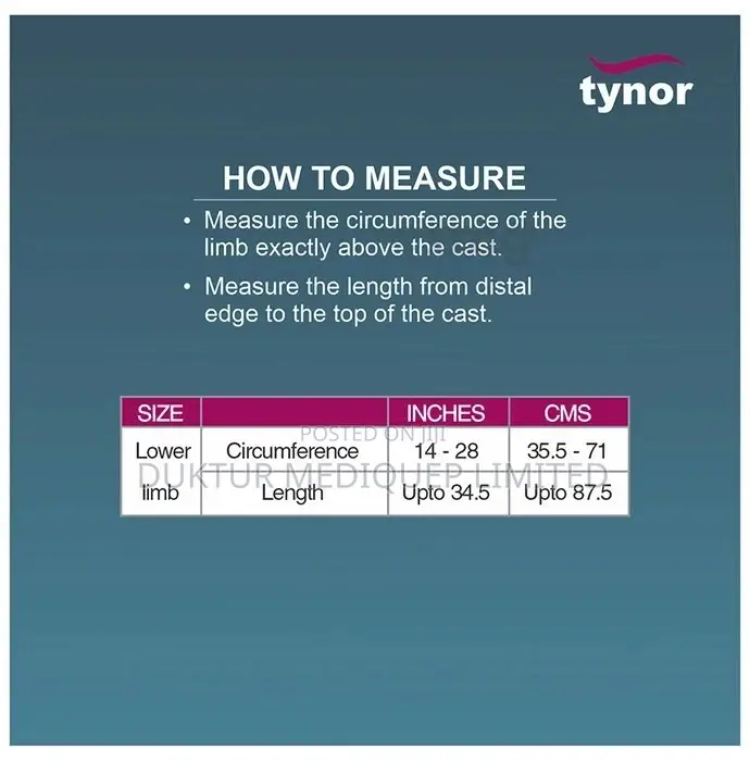 Tynor C16 Cast Cover for Leg Universal