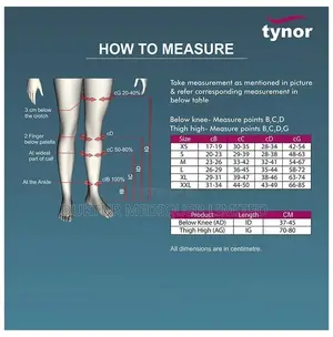 Tynor I-67 Medical Compression Stocking,1 Pair, Below Knee