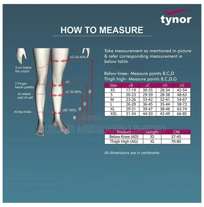 Tynor I-67 Medical Compression Stocking,1 Pair, Below Knee
