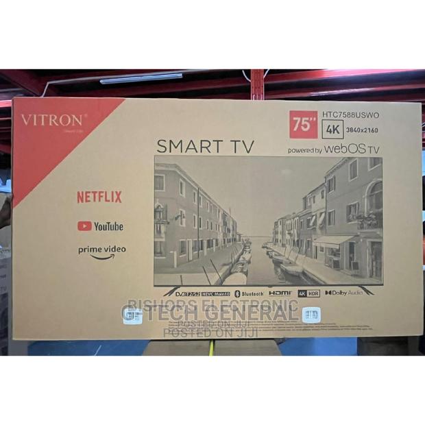 Vitron 75 Inches Smart Android Web Os -uhd Tv. - thumbnail 3