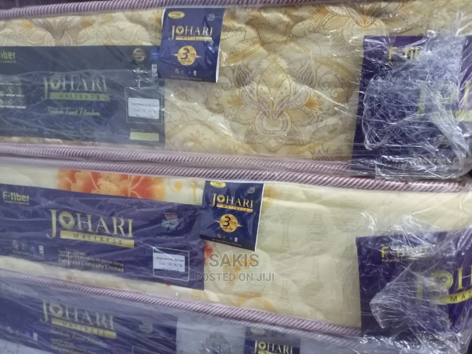 Jambo! Fibre 5 X 6 X 8 HD Quilted Mattresses. Free Delivery