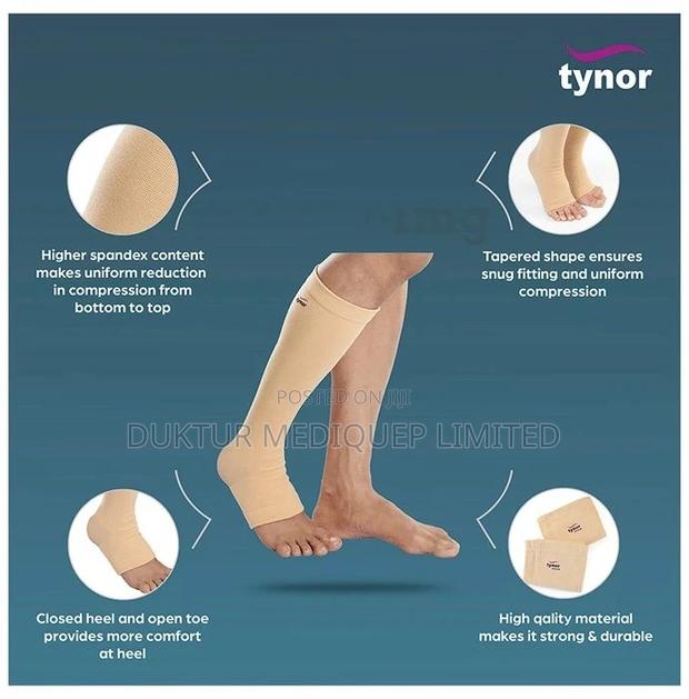 Tynor I-16 Compression Stocking Below Knee Open Toe - thumbnail 4