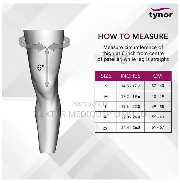Tynor I 15 Compression Stocking Mid Thigh Open Toe Beige - thumbnail 3
