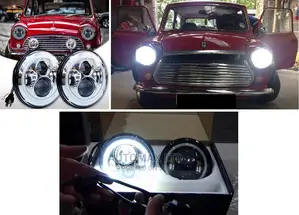 Classic Mini Morris Led Headlights With DRL