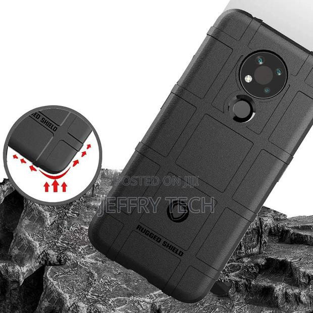 Anti-Shock Grid Texture Tough Case for Nokia 3.4 - Black - thumbnail 3