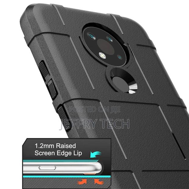Anti-Shock Grid Texture Tough Case for Nokia 3.4 - Black - thumbnail 4
