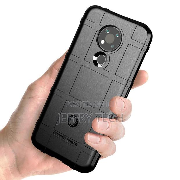Anti-Shock Grid Texture Tough Case for Nokia 3.4 - Black - thumbnail 5