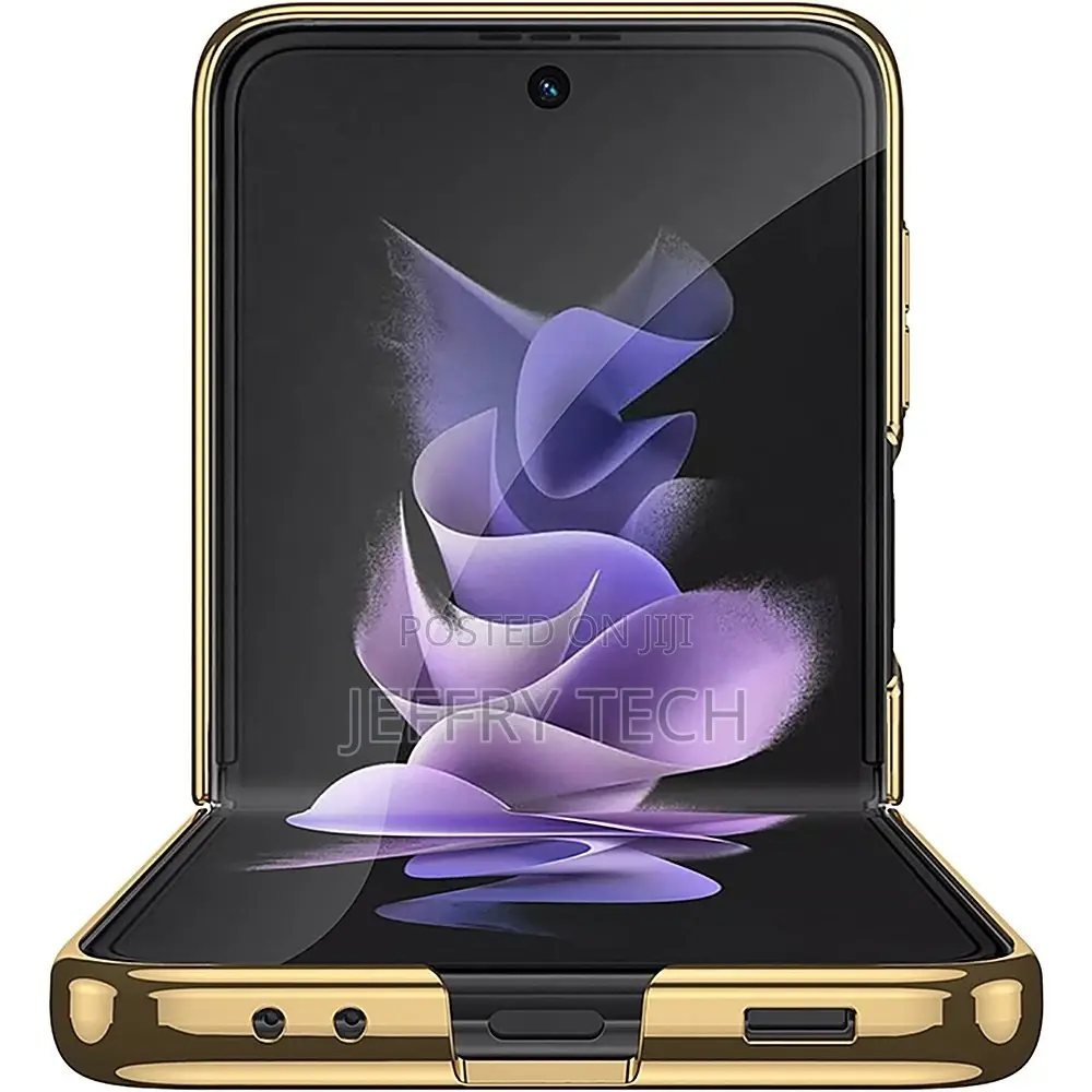 Marble With Ring Case for Samsung Galaxy Z Flip4 - Black