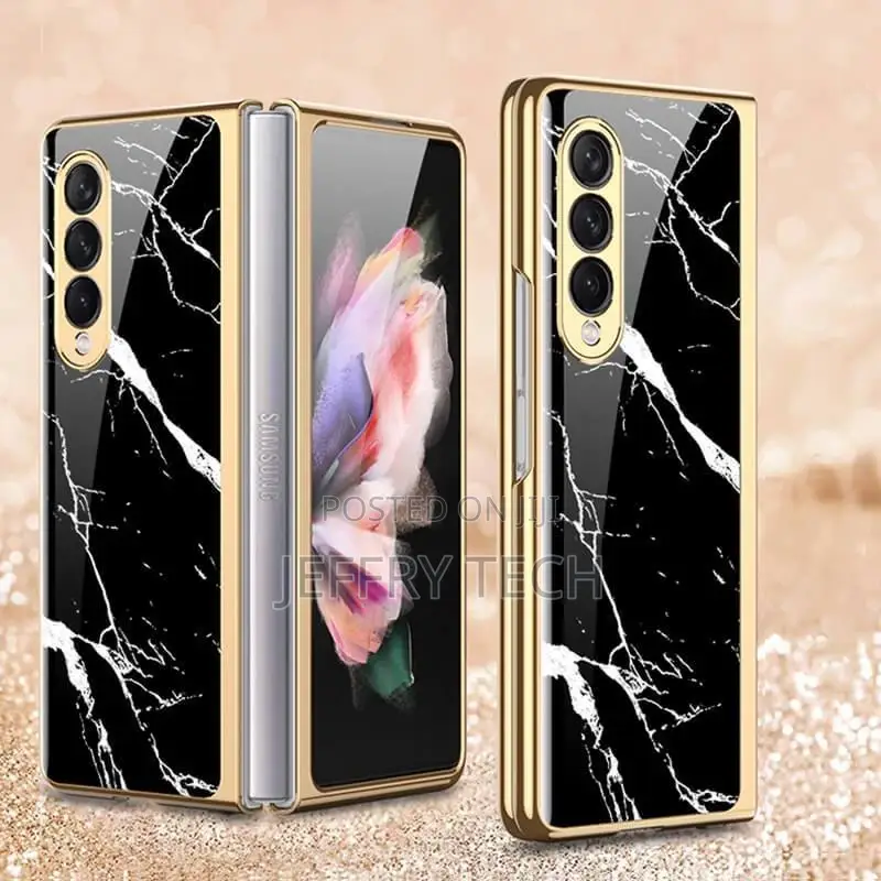 Marble Glass Case for Samsung Galaxy Z Fold 3 5G