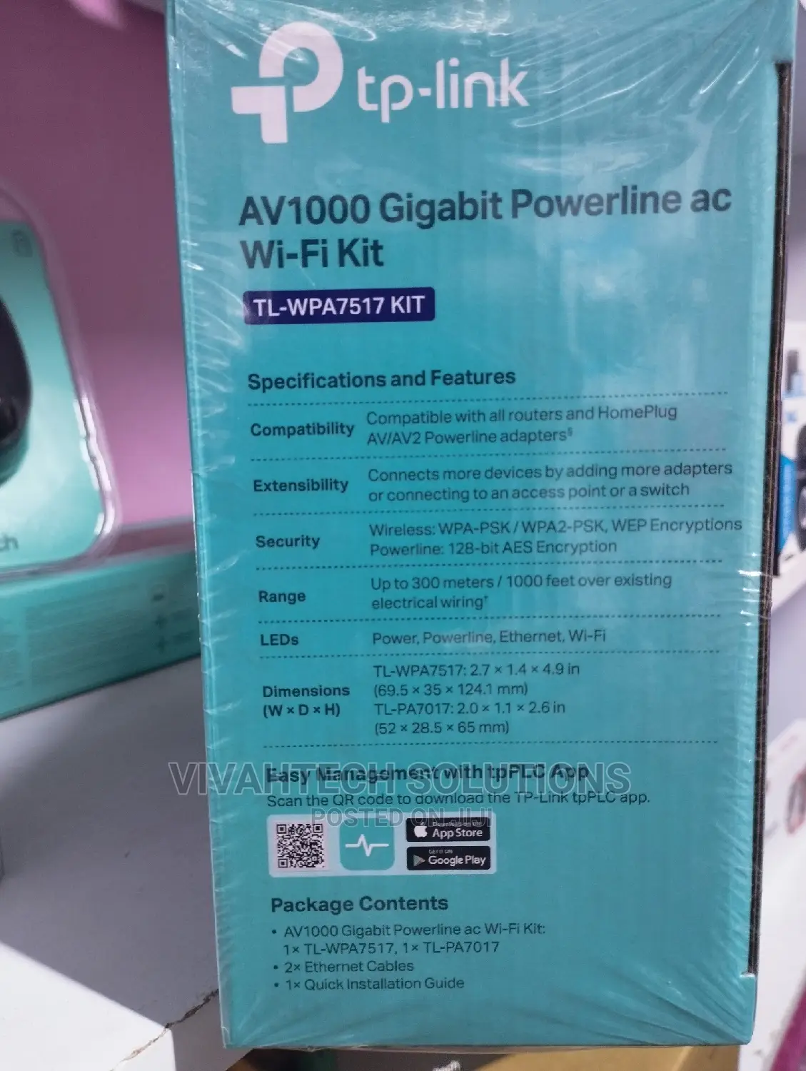 Tp-Link Ac1200 Av1000 Powerline Ac Wi-Fi Kit - Tl-Wpa7517kit