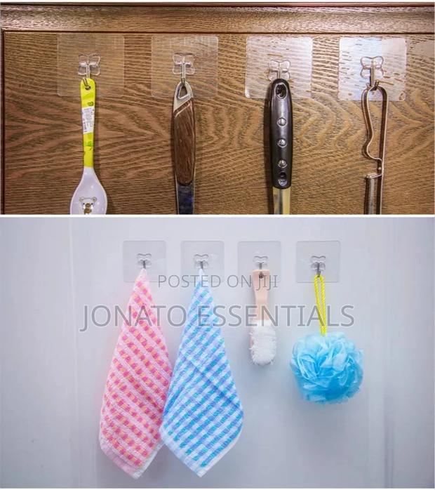 10 Piece Multipurpose Hooks, Wall Mounted Adhesive Hooks - thumbnail 2