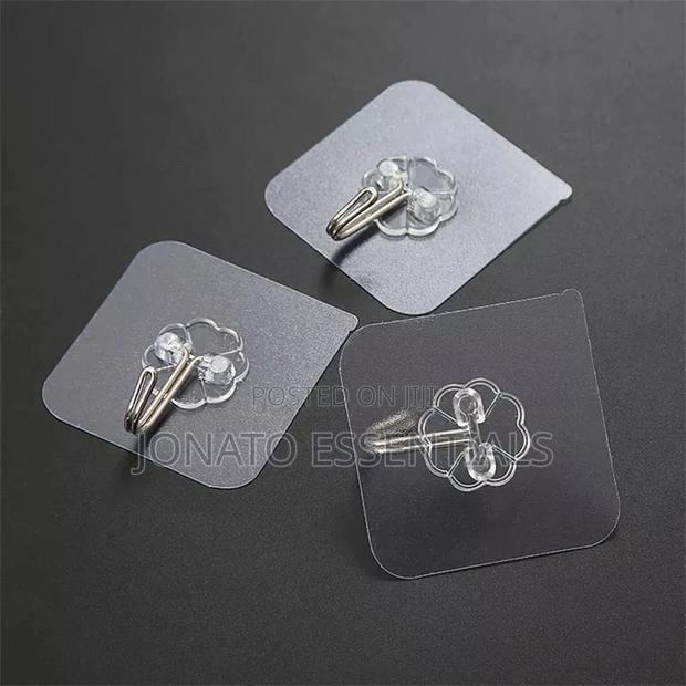 10 Piece Multipurpose Hooks, Wall Mounted Adhesive Hooks - thumbnail 3