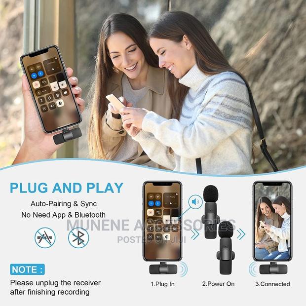 Dual Wireless Microphone Usb-C Phone iPhone 2mic Lavalier - thumbnail 4