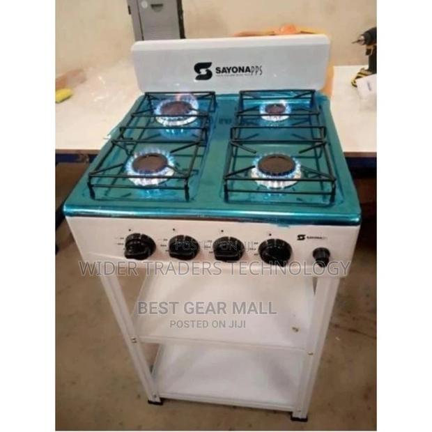 Sayona 4 Gas Burners Standing Cooker With Shelves SGB 4483