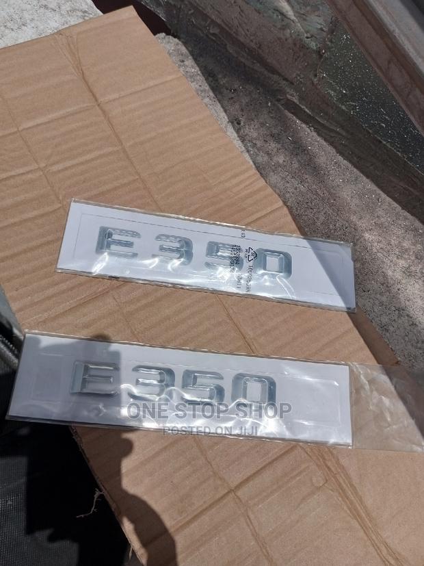 E 350 Chrome Badge Stickers - main view