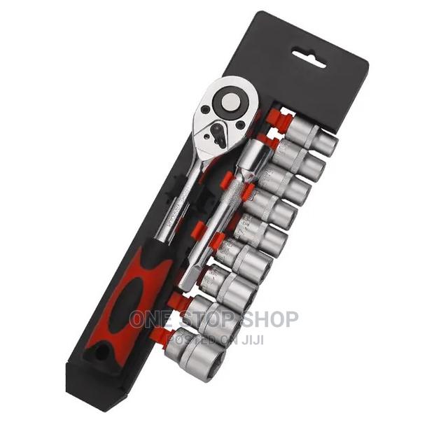 12pcs 1/4" Ratchet Wrench Set Chrome Vanadium Socket - main view